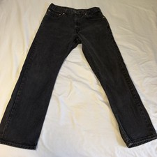 Vintage Levi's Black 505 1995 34x30 Tag Straight Leg Made In USA