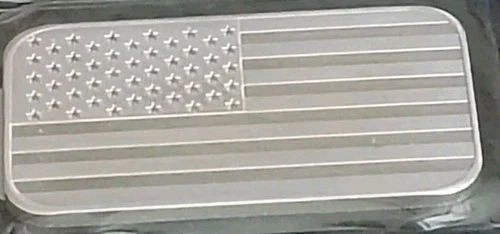 1 oz Silver Bar American Flag Design Sealed & Uncirculated