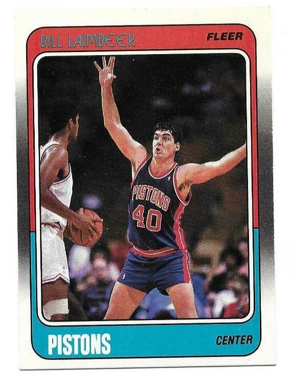 BILL LAIMBEER 1988-89 FLEER CARD NEAR MINT CONDITION