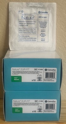 Lot of 2 - 20 Convatec Natura Sur-Fit Moldable Durahesive Barrier # 411802