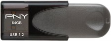 PNY - Elite Turbo Attache 4 64GB USB 3.2 Flash Drive - Gray