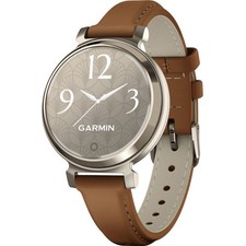 Garmin Lily 2 Classic Cream Gold with Tan Leather Band Smartwatch