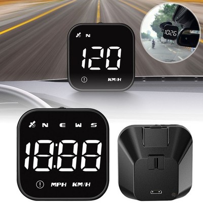Digital GPS Speedometer Car HUD Head Up Display MPH/KM Overspeed Alarm OY
