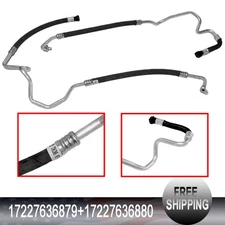 New 2x Engine Oil Cooler Hose Pipe Inlet & Outlet 17227636879 For BMW 535i 640i