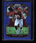 2020 Panini Prizm Football Blue Shimmer Prizm Chase Young #383 PSA 9