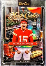 2026 Wild Card 5 Card Draw Black Tie - Patrick Mahomes Monte Carlo 1/1