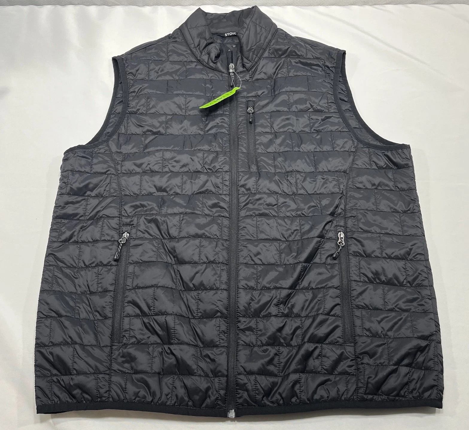 NWOT Stoic Puffer Vest Black Lightweight Men's Size XXL Hiking Casual Pockets