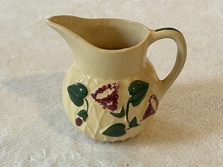 Vintage Watt Pottery 97 Morning Glory Ice Lip Pitcher Glaze