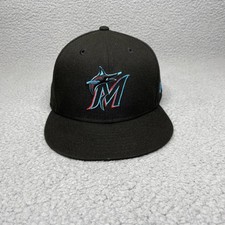 Florida Miami Marlins New Era 59Fifty Fitted On Field Hat MLB Baseball Cap 7 1/8