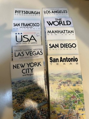 Unique Media Illustrated Fold Maps Lot of 10 | eBay