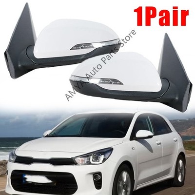 1Pair For Kia Rio 2018 2019 2020-2021 Side Door Rearview Mirror With Light