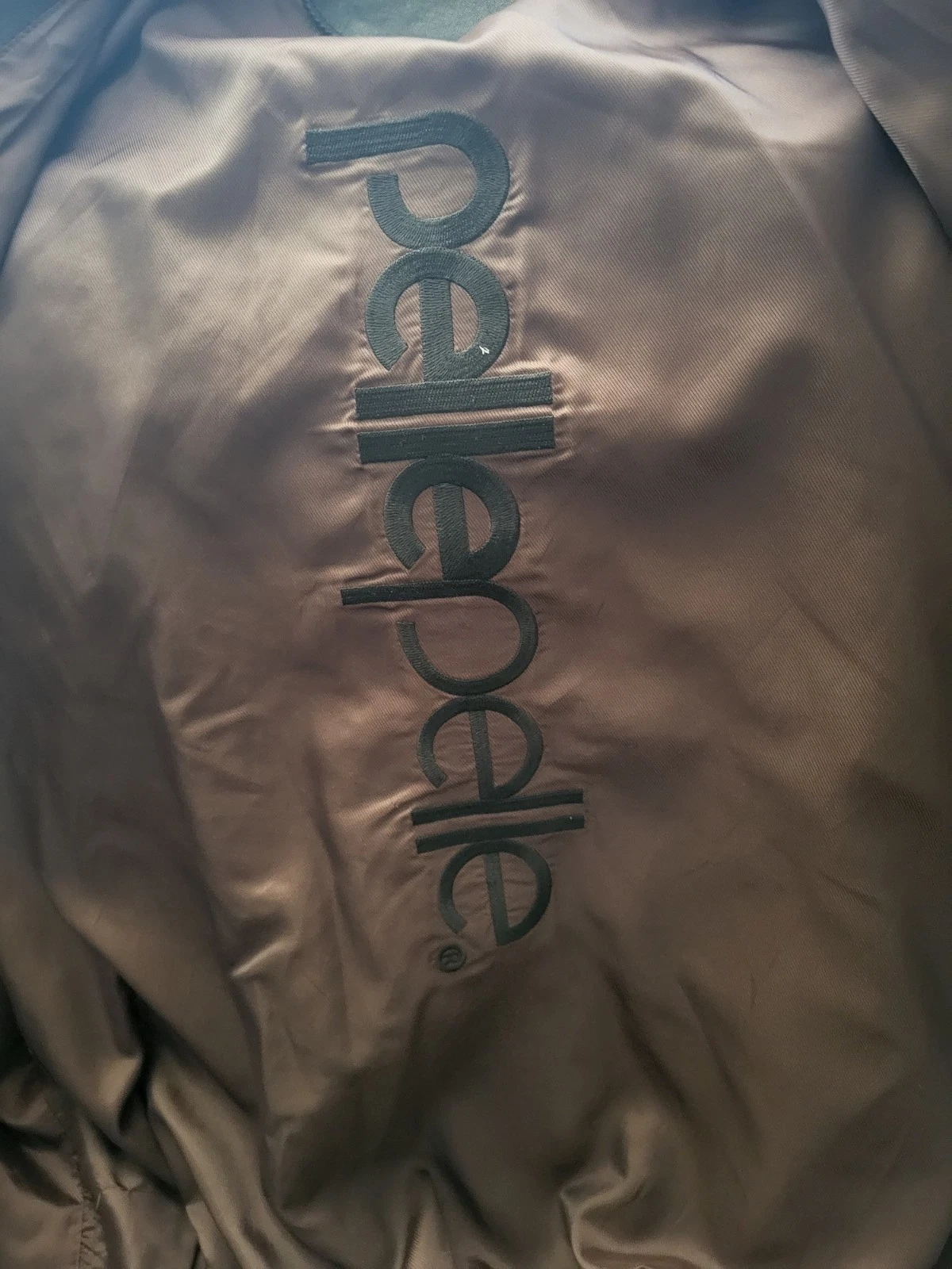 Pelle Pelle Marc Buchanan Leather Bomber Jacket Black/Brown 50 Lined Zip - product detail image 16