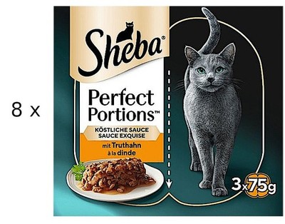 24 x 75 g Sheba Perfect Portions (  19,97/kg) Köstliche Sauce mit Truthahn