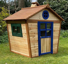 Outdoor Lodge Shop Playhouse Kids Garden Imaginative Roleplay - With Floor NEW