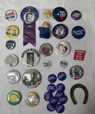 VTG 1980s Promotional Presidential Pins & Mem...