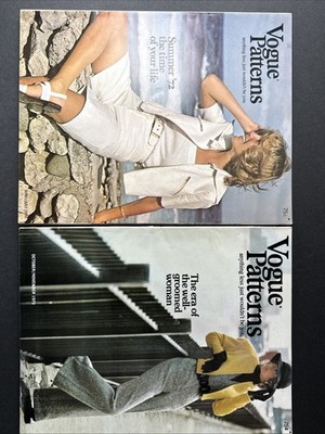 Vintage VOGUE PATTERNS Sewing Book Magazine June July 1972 & October/Nov 1972