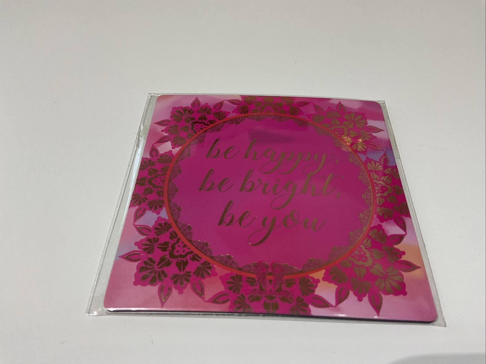 Fridge Magnet Be Happy Be Bright Be You Dark Pink New