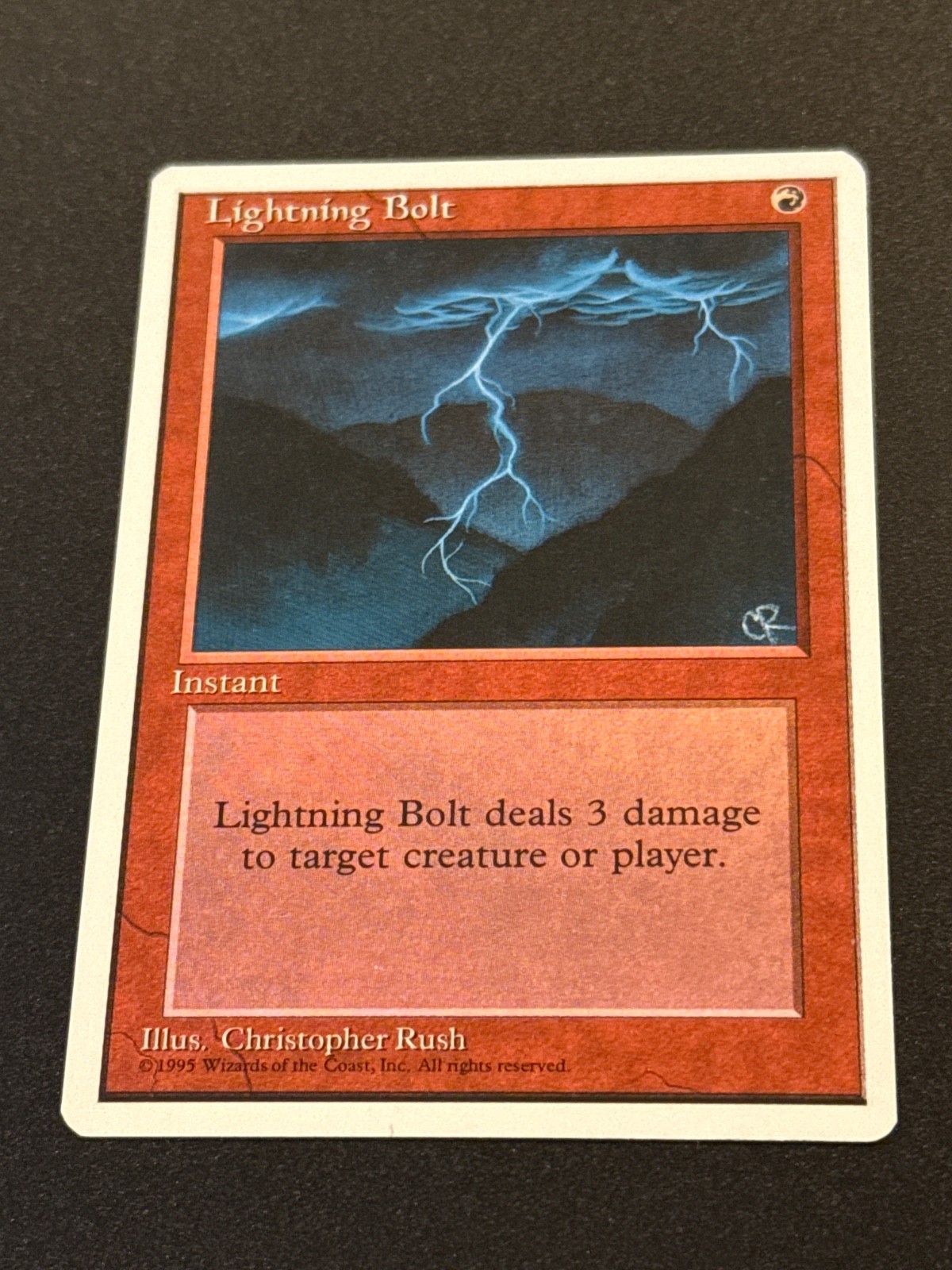 4th Edition Lightning Bolt MTG Magic the Gathering NM