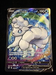 Alolan Vulpix V (Full Art) 173/195 Silver Tempest