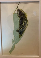 original ink drawing titled' Dancing Leaf"