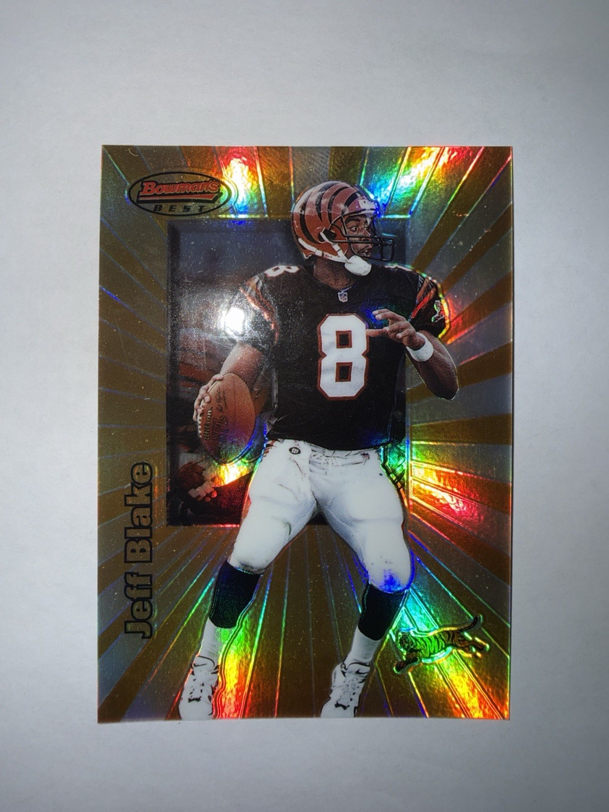 1998 Bowmans Best Refactor # 15 Jeff Blake Card (B64) # 70/400 Bengals