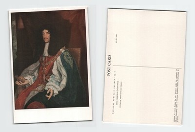 Vintage Postkarte National Portrait Galerie König Charles II John Michael Wright
