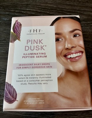 FHF Farmhouse Fresh Pink Dusk Illuminating Peptide Serum 1 oz Iridescent Drops