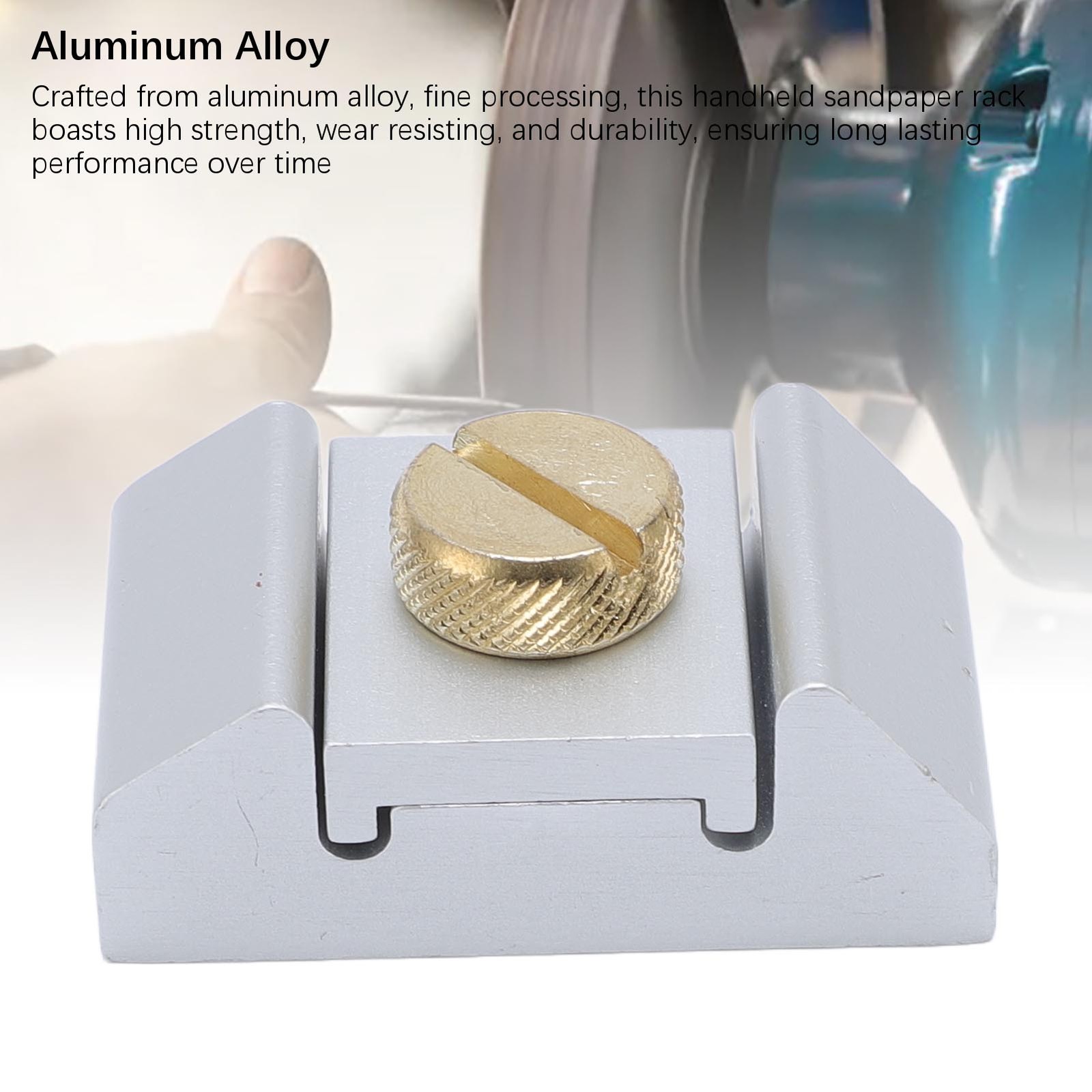 Handheld Sandpaper Holder Trapezoid Sanding Block Aluminum Alloy Rack 80 Grit 6m