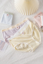 Underwear Women's Pure Cotton Breathable Crotch Mid Waist Solid Color