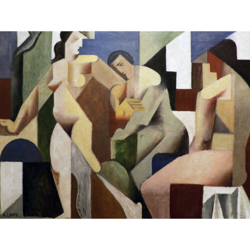 Badegäste Bäder von Andre Lhote 1917 Gemälde XL Wandkunst Leinwanddruck - Bild 1 von 6