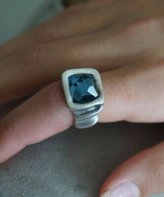 NEW UNO de 50 UNISEX Blue Elements Crystal Silver LA JOJOYA Ring 6 S 7 8.5 M L
