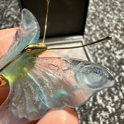 Daum Pate De Verre France Butterfly Pin Brooch Stick Hat | eBay