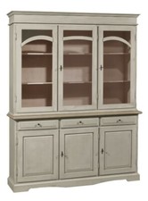 CREDENZA CRISTALLIERA IN LEGNO CERATA ANTICATA VARI COLORI