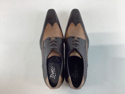 Duca Classic Black Men\'s Dress Shoes Mens Duca 1114 T Moro Neutro Leather Crust Dress Shoes Made  main image 2