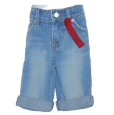The Childrens Place Girls Adjustable Waist Skinny Denim Bermuda Shorts 5 NWT
