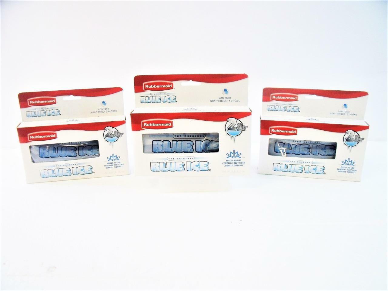 Lot of (6) Rubbermaid The Original "Blue Ice" NonToxic, Freeze & Re