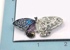 butterfly Pin Brooch blue Fashion jewelry NEW Free Ship 2 Inch