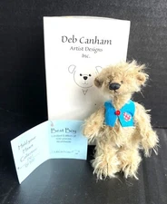 Deb Canham Artist Designs "Best Boy" Hold Your Heart Mohair Bear LE of 500 RARE