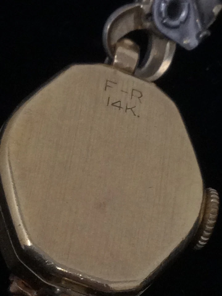 Vintage SÓLIDO OURO AMARELO 14K Relógio Mecânico Feminino Suíço 17 Joias por LUCERNE - Imagem 4 de 4