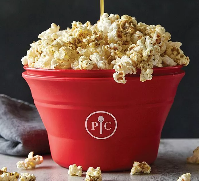 Pampered Chef Microwave Popcorn Maker ~ Red Silicone ~ #1457 ~ Personal  Size