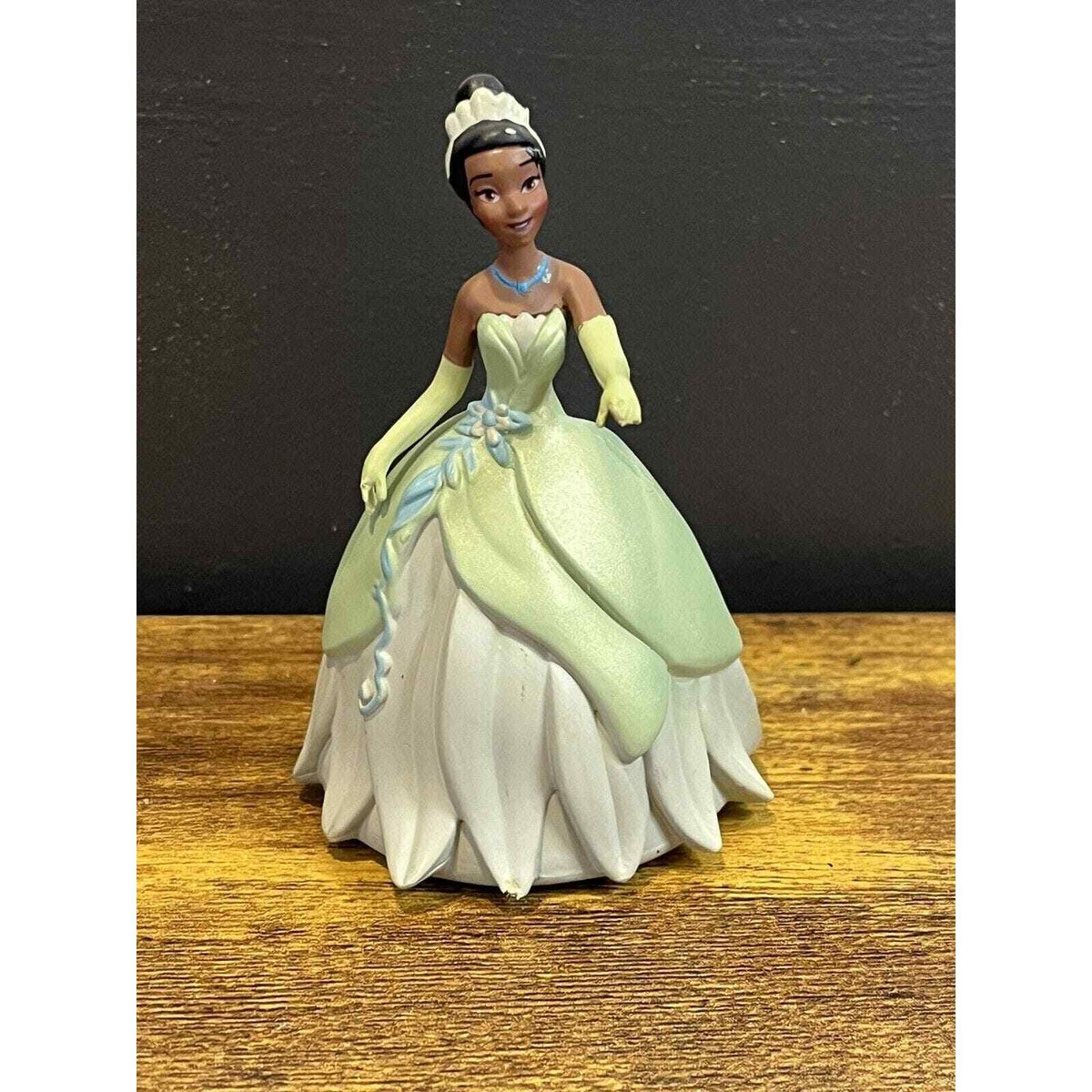 Disney Princess Tiana Figure - Cake Topper Figurine - Green Dress Gown |  eBay