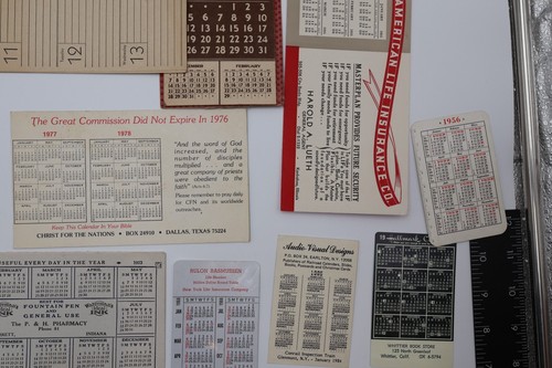 calendar lot miniature card ink blotter pocket vintage ad planner - Picture 5 of 9