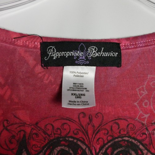 Tunica manica corta Comportamento appropriato taglia XXL design BOHO top strass - Foto 4 di 14