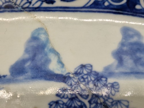 18th Century Chinese Export Blue & White Porcelain Platter Qianlong Qing Dynasty - Picture 4 of 15