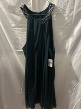S.L. Fashions womens Plus-size Jewel-neck Special Occasion Dress, Pine 14 Plus