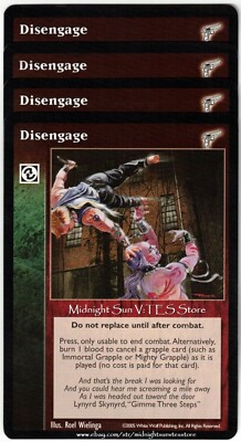 Disengage x4 Kindred Most Wanted V:TES VTES Vampire CCG