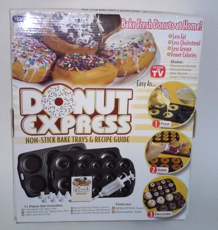 Donut Express with Non-Stick Bake Trays & Recipe Guide. BAKE-Fresh at Home. NEW