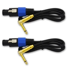 2X SPEAKON TO 1/4” 3 FT. TRUE 12 gauge WIRE AWG DJ/ PRO AUDIO SPEAKER CABLE