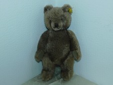 Steiff Bear Brown Teddy Around 1960! With Button And Flag! H: 24.5Cm, Nr.1