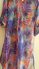 LADIES BEACH SHIRT BLOUSE DRESS/BLOUSE COLOUFUL SHIRT DRESS ,BLOUSE NEW TAG